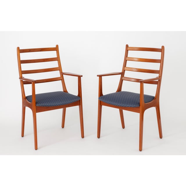 Blue Set of Vintage Teak Dining Chairs from from Ks Møbler, 1960s For Sale - Image 8 of 8