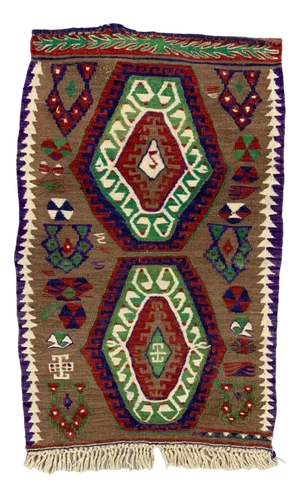 Small Vintage Turkish Kilim Rug
