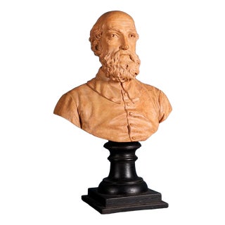 Unknown, Italian School, Bust of Andrea Palladio, 19th Century, Terracotta For Sale