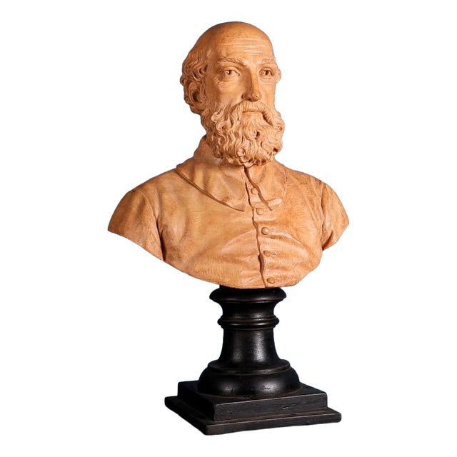 Unknown, Italian School, Bust of Andrea Palladio, 19th Century, Terracotta For Sale