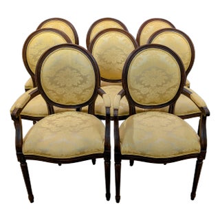 Late 20th Century Ethan Allen Set of 8 Mahogany Dining Chairs For Sale