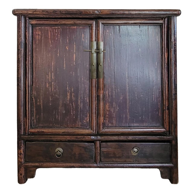 Chinese Lacquered Cabinet Armoire For Sale