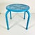 Mid-Century Boho Chic Atomic Pierced Metal Outdoor Patio Low Stool. For Sale - Image 6 of 12