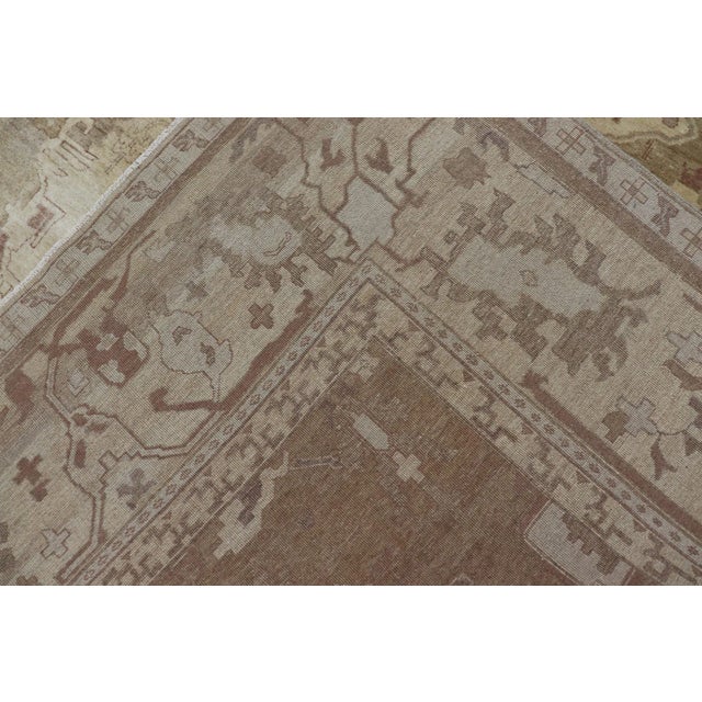 Indian Floral Medallion Oushak Area Rug by Keivan Woven Arts For Sale - Image 11 of 11