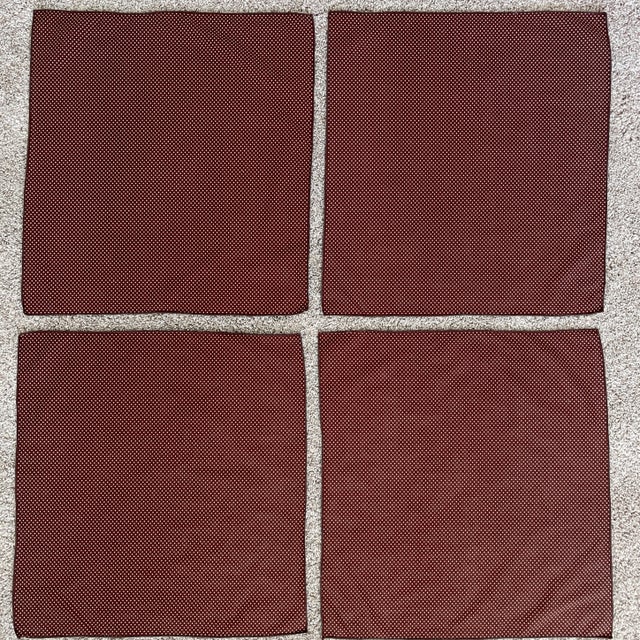 1970s Vintage Mid-Century Modern Polka Dot Napkins- Set of 4 For Sale - Image 5 of 8
