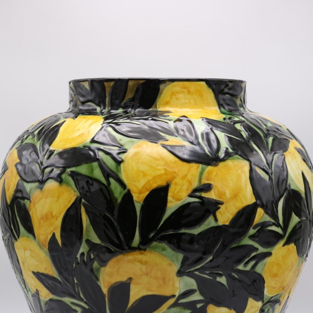 1920s Lemons Art Deco Period Ceramic Vase Max Laeuger Germany 1921 For Sale - Image 5 of 18