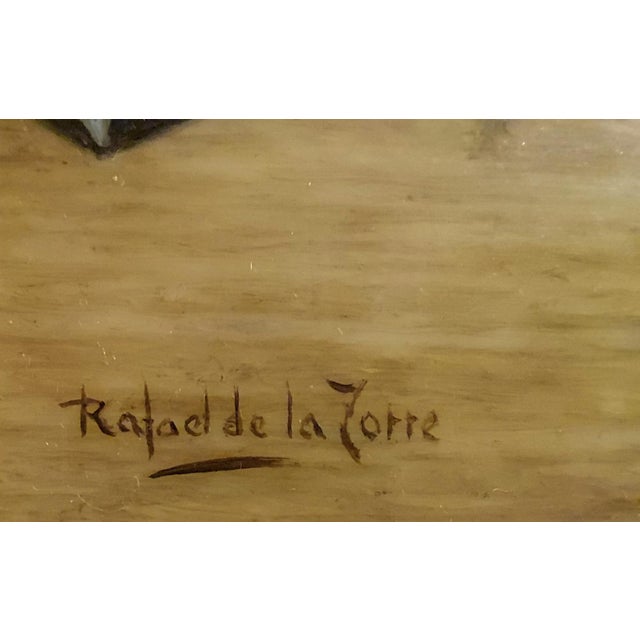 Rafael De La Torre, Miniature, Oil on Canvas, 1950s, Framed For Sale - Image 6 of 10