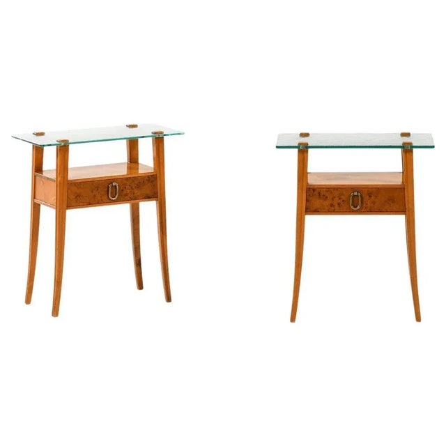 Vintage Bedside Tables by Carl-Axel Acking for Bodafors, 1950s, Set of 2 For Sale - Image 9 of 9