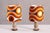 This pair of vintage ceramic table lamps was produced by Scheurich in Germany during the 1970s. with their space-age shape...