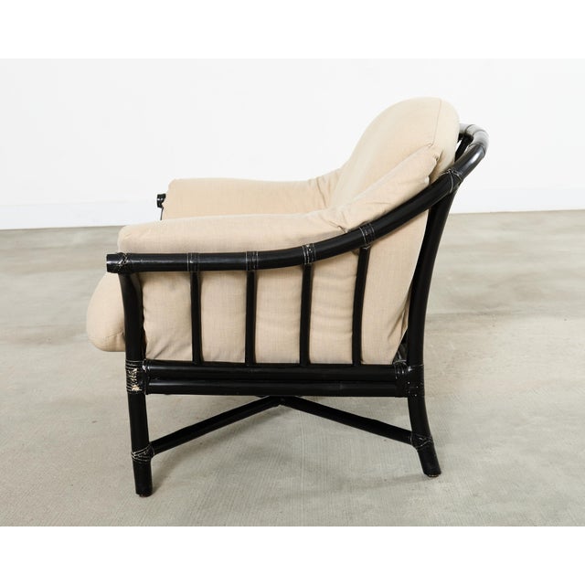 McGuire Organic Modern Lacquered Rattan Lounge Chair For Sale In Sacramento - Image 6 of 17