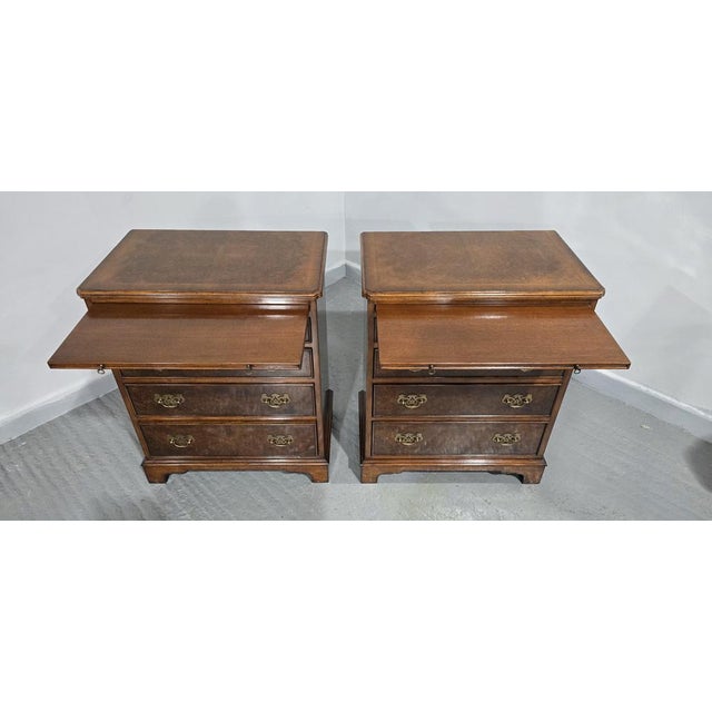 Burr Walnut Chests of Drawers, 1920, Set of 2 For Sale - Image 11 of 12