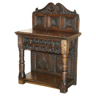 Antique 18th Century Gothic Jacobean Hall Console Table, 1720s For Sale