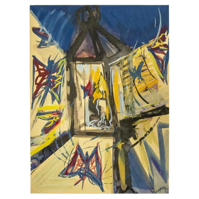 Unknown, Composition, Watercolor on Paper, 1950s For Sale