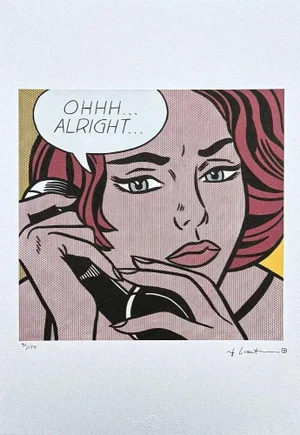 After Roy Lichtenstein, "Ohh Alright", 1990s, Silk-Screen