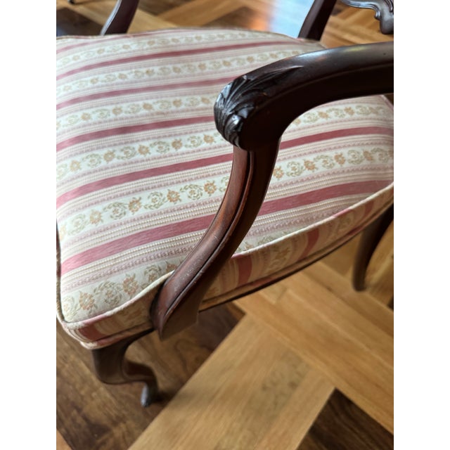 Late Victorian Carved Mahogany Rococo Revival Armchair, Probably American, C. 1880–1900, With Louis XV Influence For Sale In Greenville, SC - Image 6 of 12