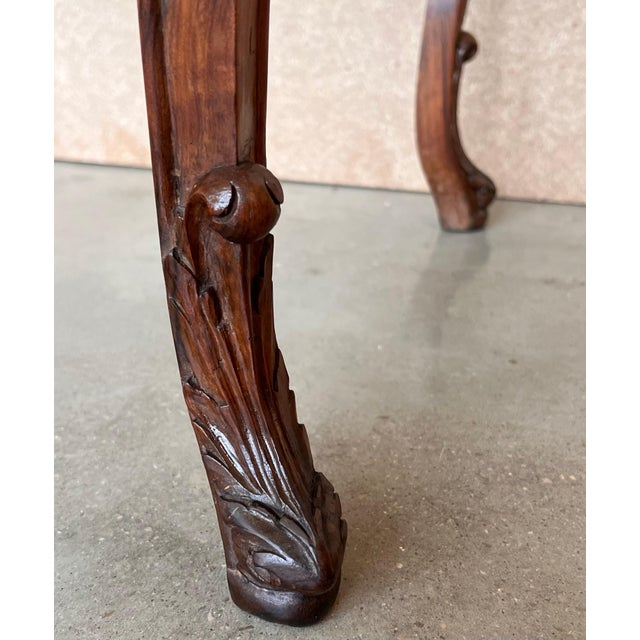 Mid 20th Century Burl Walnut Queen Anne Style Rectangular Coffee Table For Sale - Image 14 of 18