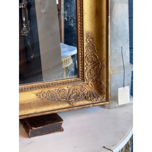 French 19th C. French Napoleon III Giltwood Mirror For Sale - Image 3 of 6