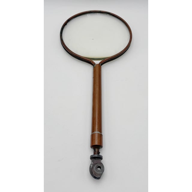 Large Industrial Copper Inspection Magnifier, Machine Age Optical Instrument For Sale - Image 10 of 12