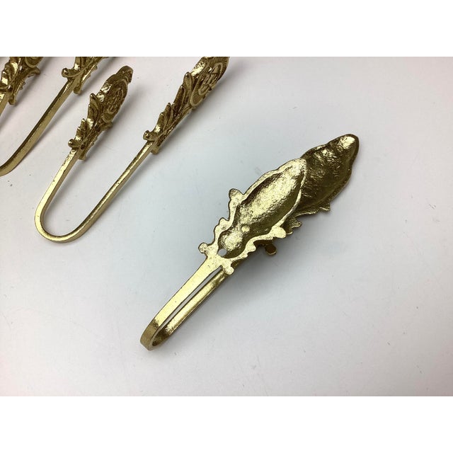 Traditional Vintage Brass Tie Backs Set of 4 For Sale - Image 3 of 4