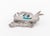 Silver Los Castillo 925 Silver Glass Aquatic Motif Pin For Sale - Image 8 of 9