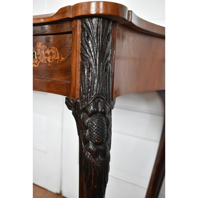 18th-Century Queen Anne Irish Marquetry Bureau Plat Desk For Sale - Image 6 of 13