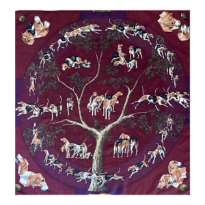 Hermès Silk & Cashmere Scarf “Le Poitevin” 1993