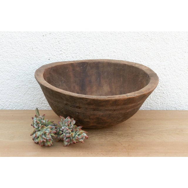 Brown Antique Bell Shape African Bowl For Sale - Image 8 of 8