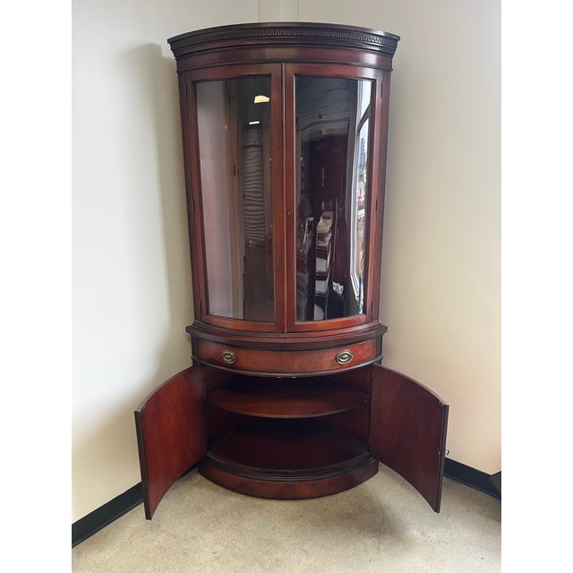 Drexel 1960s Drexel Cabinet Corner Curved Travis Court Vintage For Sale - Image 4 of 9