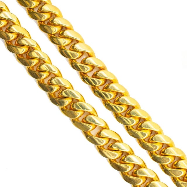 Early 21st Century 925 Sterling Silver Gold Plated Link Chain For Sale - Image 5 of 7