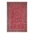 Retro Persian Kashan Red/Blue Wool Rug - 8'7'' X 12'7'' For Sale