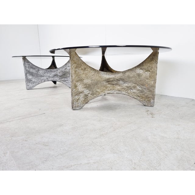 Metal Brutalist Coffee Tables, 1970s, Set of 2 For Sale - Image 7 of 10