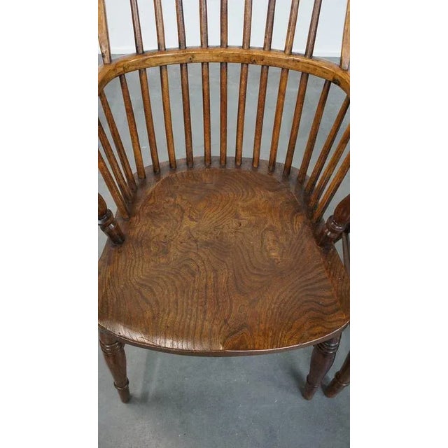 English Windsor Stickback Chairs in Elm, Set of 2 For Sale - Image 5 of 16