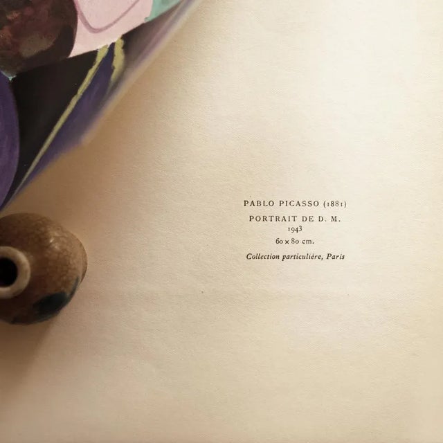 1940s 1940s After Pablo Picasso "Portrait of D. M. ", First Edition Period Swiss Offset Lithograph For Sale - Image 5 of 8