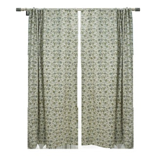 Colored Linen Curtains Rustic Lightweight Drapes for Modern & Traditional Home Décor Size 54" W X 96" L- Genda Pushp For Sale