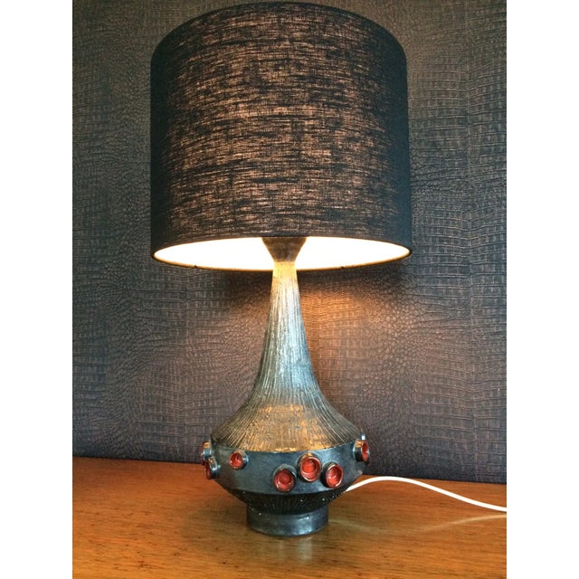 Belgian Art Pottery Table Lamp by Rogier Vandeweghe for Perignem, 1960s For Sale - Image 16 of 18
