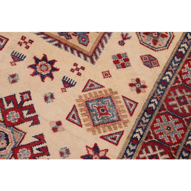 Tribal Kazak Gold/Red Wool Rug - 3'3''x4'9'' For Sale In New York - Image 6 of 10