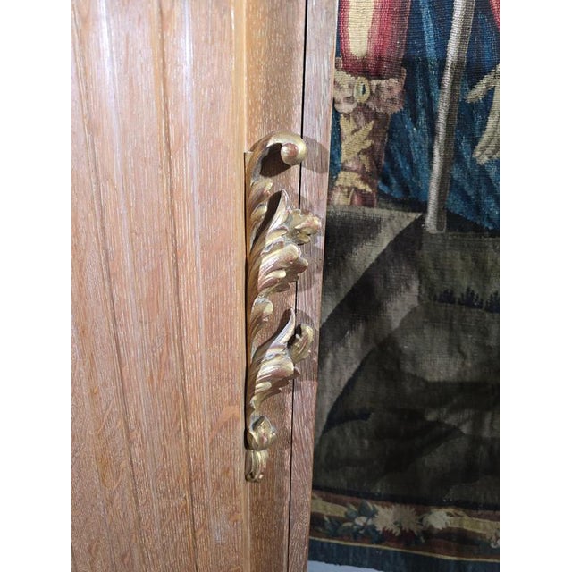Art Deco Oak Pedestal with Gilt Relief Decoration, 1900 For Sale - Image 12 of 13