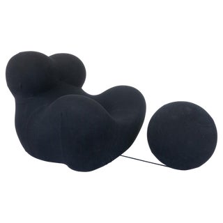 Set of Big Mama Lounge Chair and Ottoman attributed to Gaetano Pesce for B&B Italia, 1969 For Sale