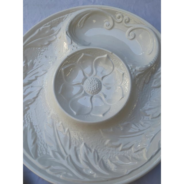 Ceramic White Majolica Artichoke Plates- A Pair For Sale - Image 7 of 8