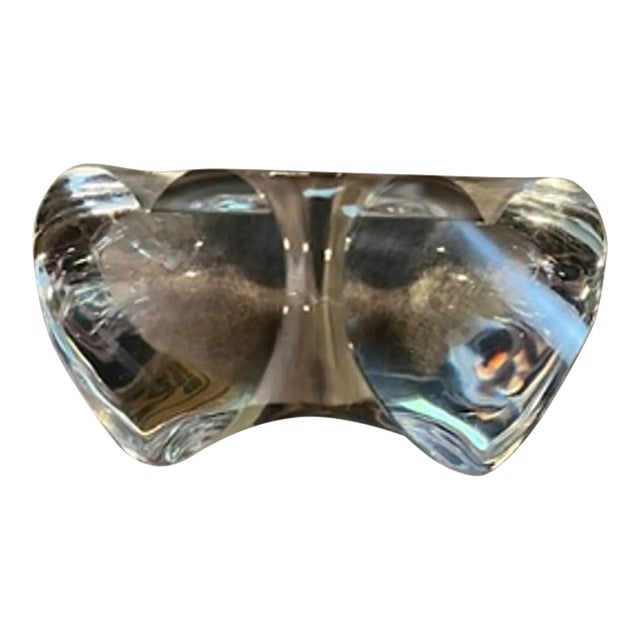 1990s Stuben Glass Double Hearts Chairish