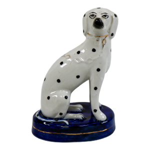 Early 20th Century William Kent Staffordshire Ware Dalmatian Right Facing