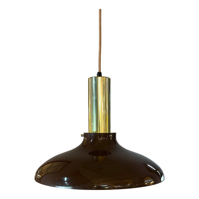 Hanging Lamp in Brown Brass, Denmark For Sale