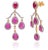 Natural Ruby & Diamond Earring in 14k Gold For Sale In New York - Image 6 of 8