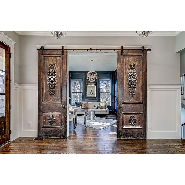 Not Yet Made - Made To Order Baroque Raised-Panel Solid Wood Door With Double Scroll Carving For Sale - Image 5 of 11