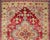 Antique Turkish Oushak Medallion Rug in Red, Lime Green, Gray & Light Blue. Central Medallion Antique Turkish Oushak Rug...