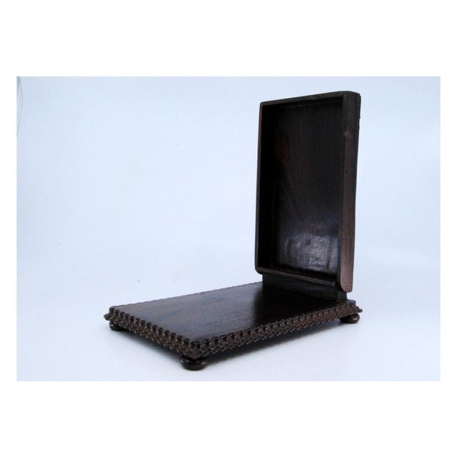 Block Holder in Rosewood with Silver Applications of the Portuguese Coat of Arms For Sale - Image 5 of 11