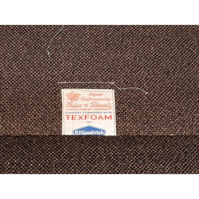 Mid-Century Modern 1960s Mid-Century Modern 3-Seat Couch Sofa- Baker Schwartz Original For Sale - Image 3 of 10