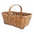 Vintage Hand Woven Fixed Handle Basket, 1900's For Sale