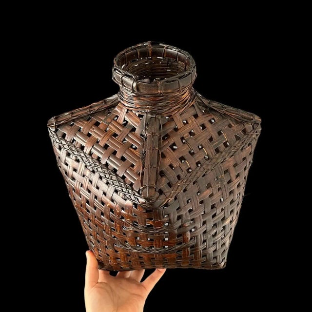 Antique Chinese Fishing Trap Bamboo Vase For Sale In New York - Image 6 of 12