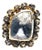 Bochic “Capri” Natural Rose Cut Diamond Ring Set In 18K Gold & Silver For Sale